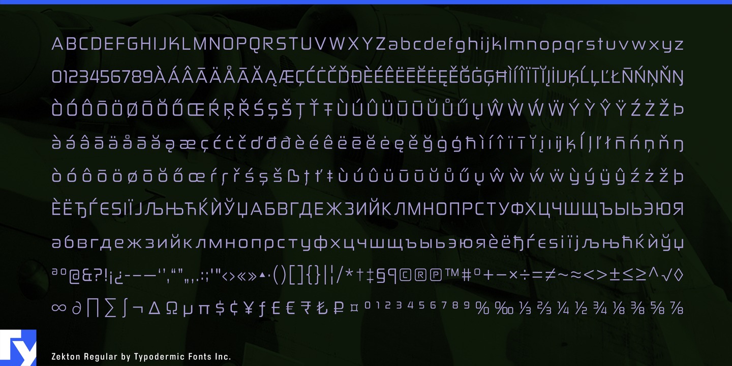 Zekton Bold Italic Font preview